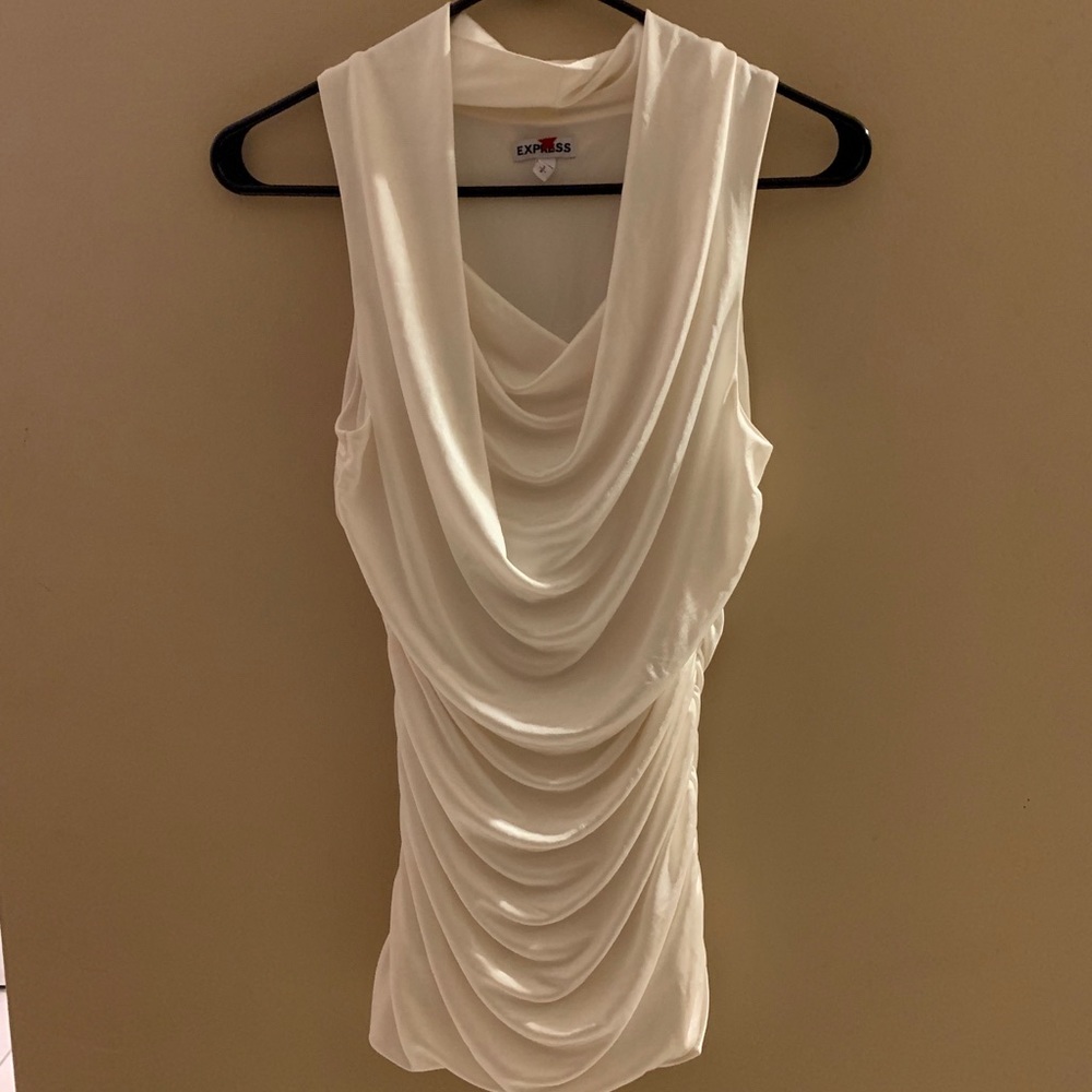 Express White slinky club top